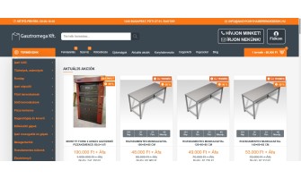 A nagykonyhaiberendezesek.hu webáruház fejlesztése és integrációi